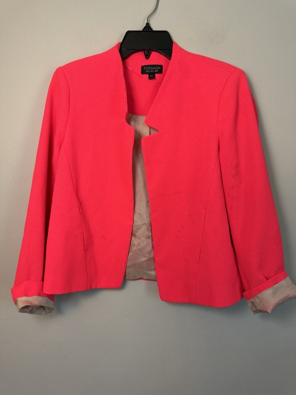 Top Shop Bright Neon Blazer Sz 4